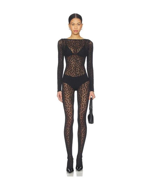 Wolford Black Sweet Dots Catsuit