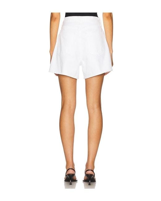 Agolde White Rhoda Short