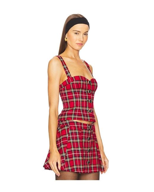 MAJORELLE Red Shane Top