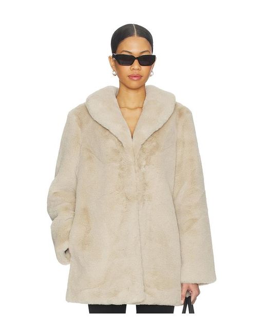 MAJORELLE White Tatiana Faux Fur Coat