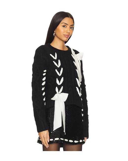 LoveShackFancy Black Parson Pullover