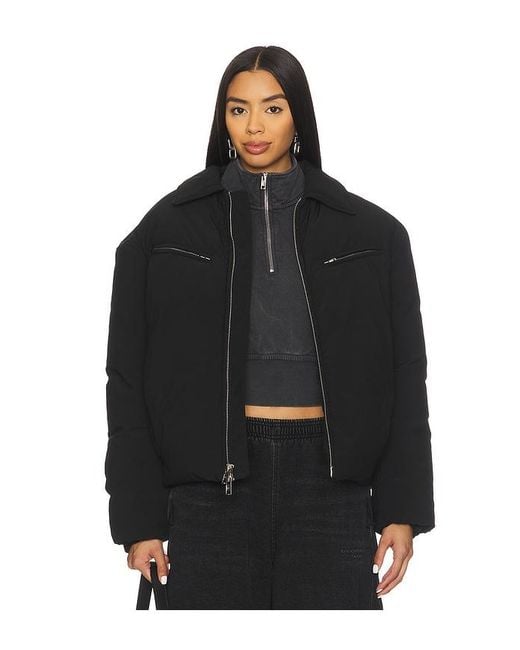 Alexander Wang Black Moto Puffer Jacket