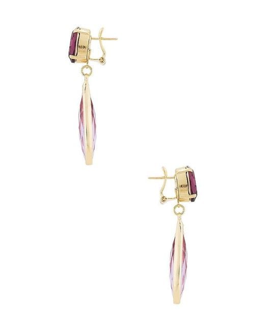 Anton Heunis White Omega Clasp Colour Drop Earrings