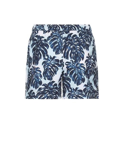 Original Penguin Blue 5 All Over Print Monstera Swim Trunk for men