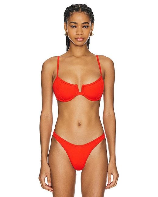 L*Space Red Hunter Underwire Top