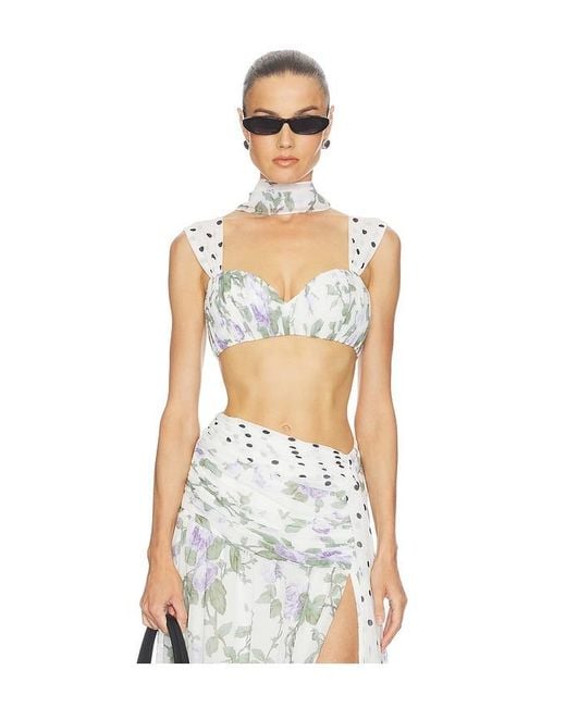Sonya Moda White India Top With Scarf