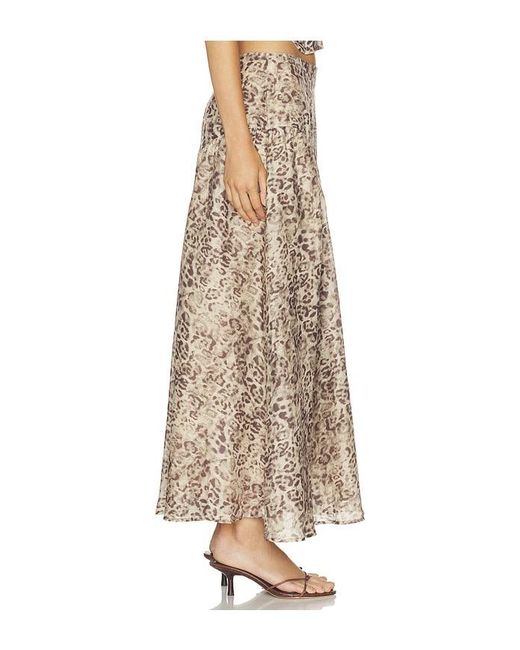 Bardot Natural Hildie High Waisted Midi Skirt