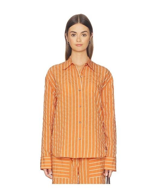 La Ligne Orange Oversized Button Down Shirt