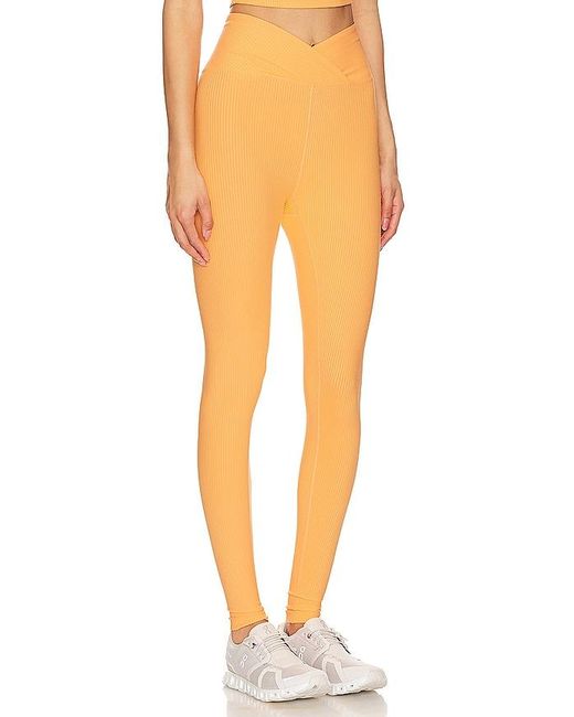 Year Of Ours Orange Ribbed Veronica Legging