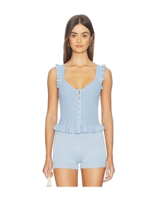 MAJORELLE Blue Braylin Tank