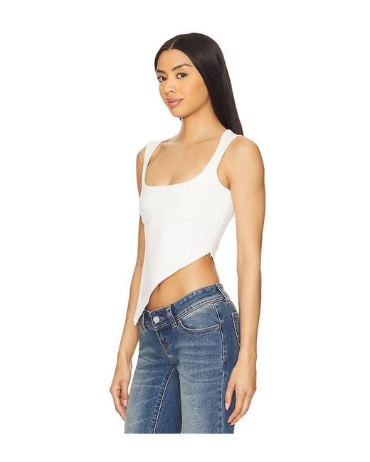 Lovers + Friends Blue Penn Top
