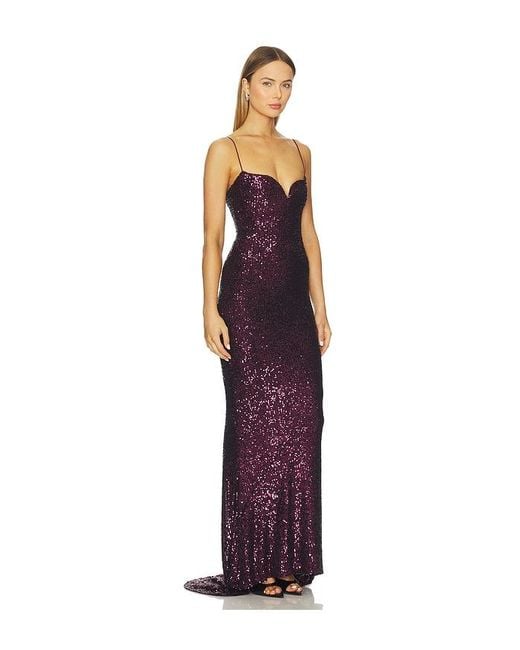 Nookie Purple Serena Sequin Gown