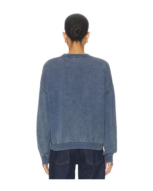 Guess Blue Boxy Logo Sweater