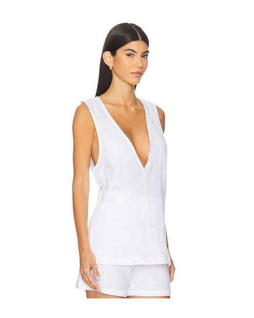 Top Cuello Pico En Color Blanco Talla (También En M, S, Xs, Xxs) AEXAE de color White