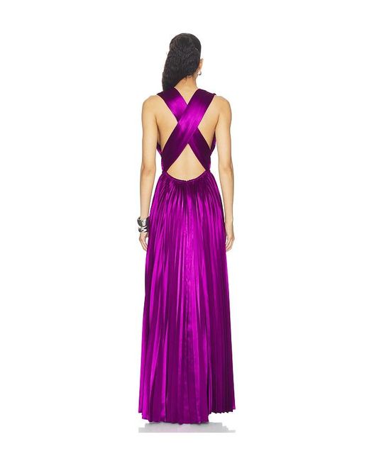 Ulla Johnson Purple Lena Sleeveless Satin Gown