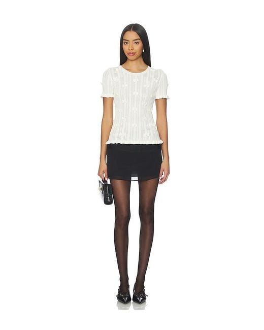 Sea White Alberta Pearl Knit Top