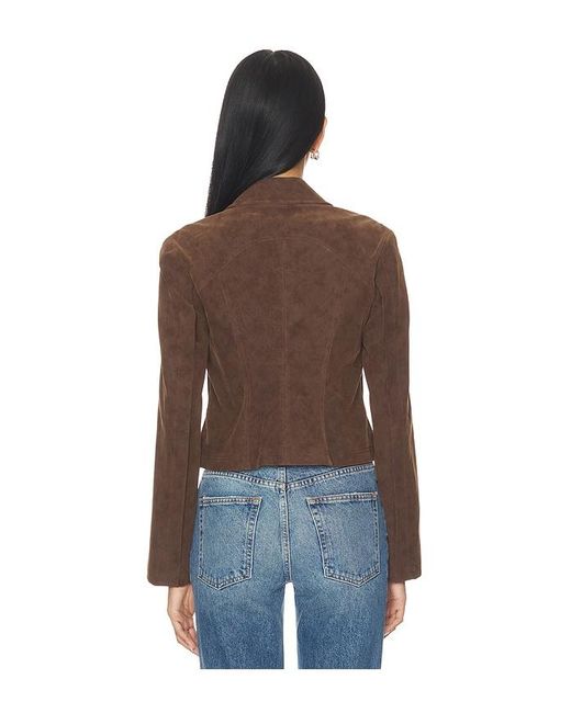 Free People Brown X We The Free River Faux Suede Jacket
