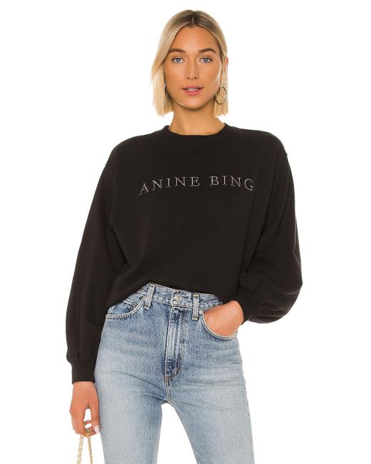 Anine Bing Black Esme Sweatshirt