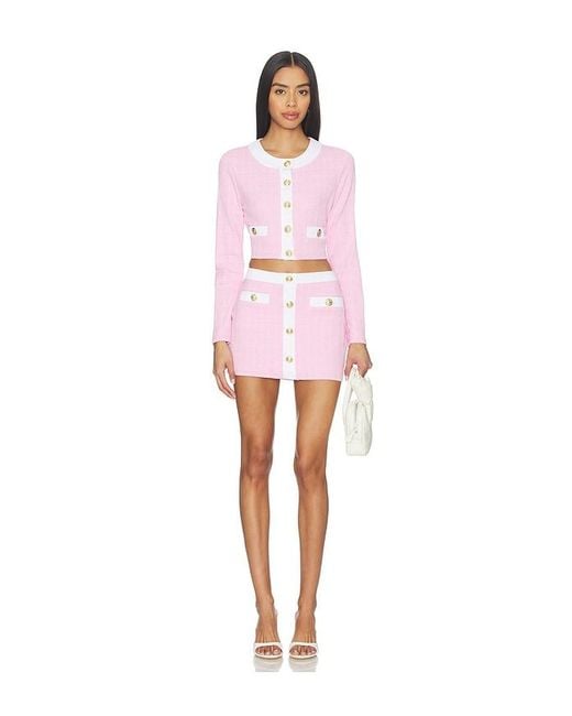 L'Agence Pink 'Agence Cardigan Adaline