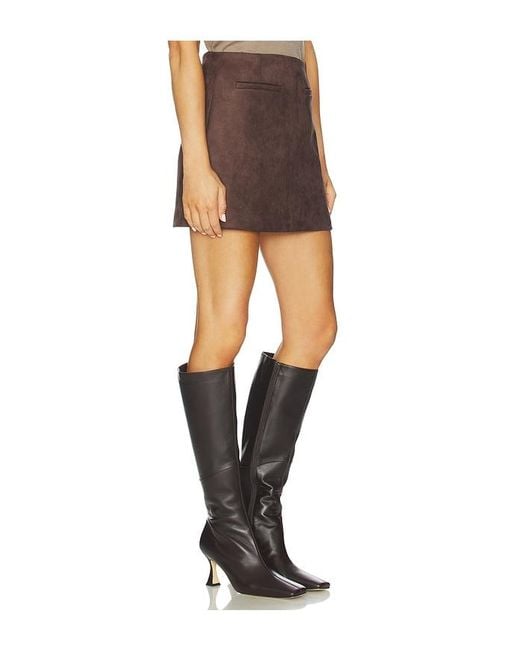Elodie the Label Multicolor Elodie Mina Faux Suede Mini Skirt