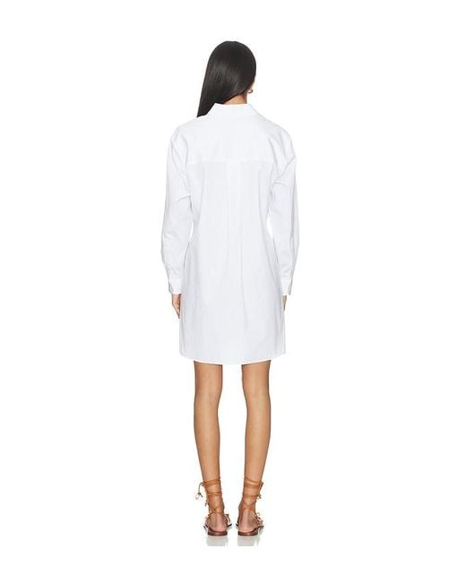 Polo Ralph Lauren White Cotton Long Sleeve Shirt Dress