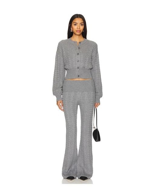 Lovers + Friends Gray X Emily Gemma Bessie Knit Pant