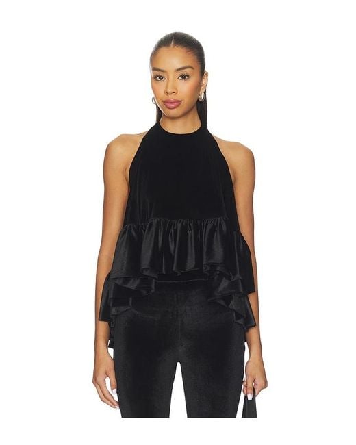Azeeza Black Winston Velvet Top