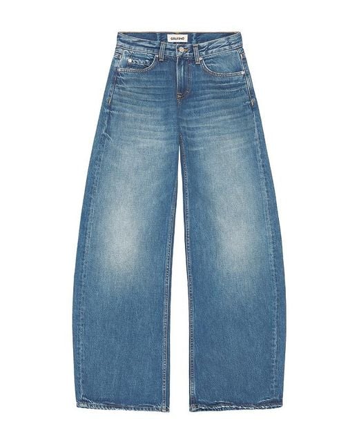 GRLFRND Blue Rory Short Rise Baggy