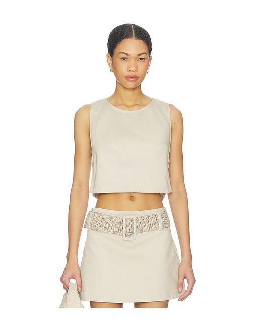 MY BEACHY SIDE Natural Alba Denim Top