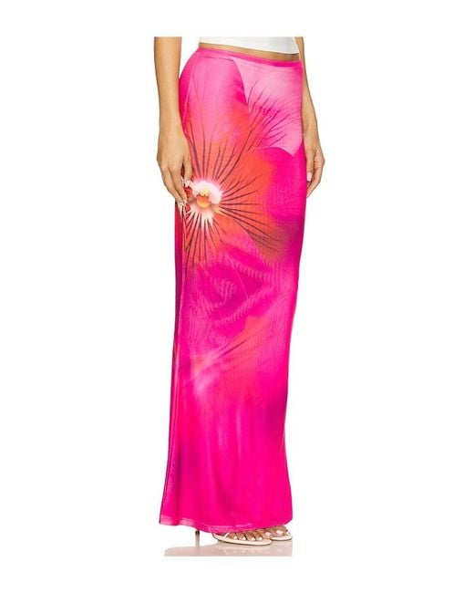 Runaway the Label Pink Zarela Maxi Skirt