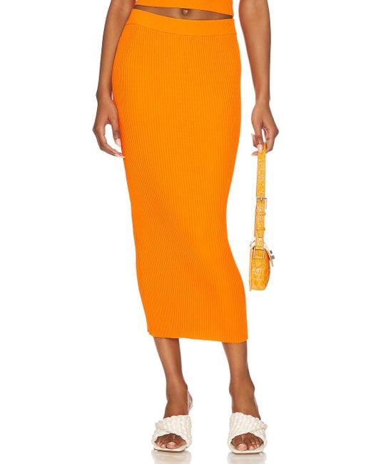 Central Park West Sage Skirt in Orange | Lyst