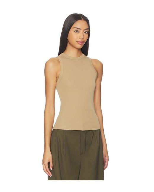 AYA MUSE Green Jersey High Neck Tank