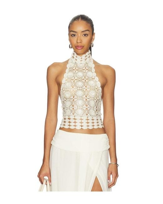 Bec & Bridge White Ania Halter Top