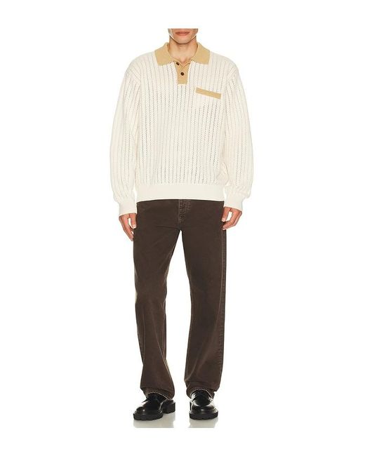 Obey Natural Jasper Polo Sweater for men