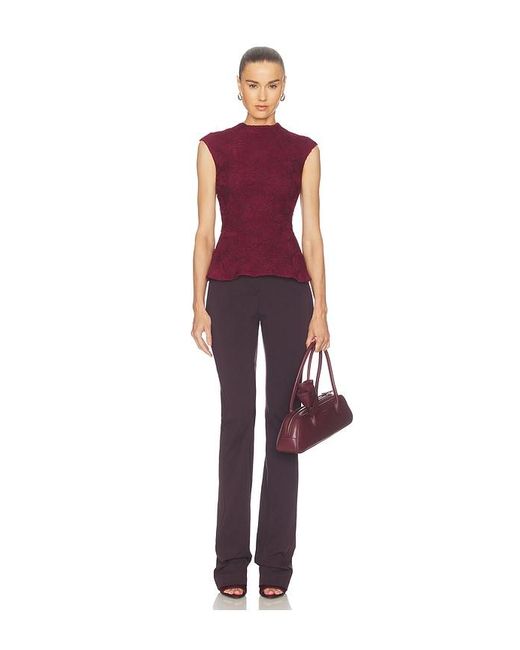 ROTATE BIRGER CHRISTENSEN Purple Flower Mesh Top