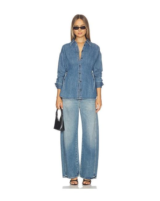 Closed Blue N Waisted Strap Blouse