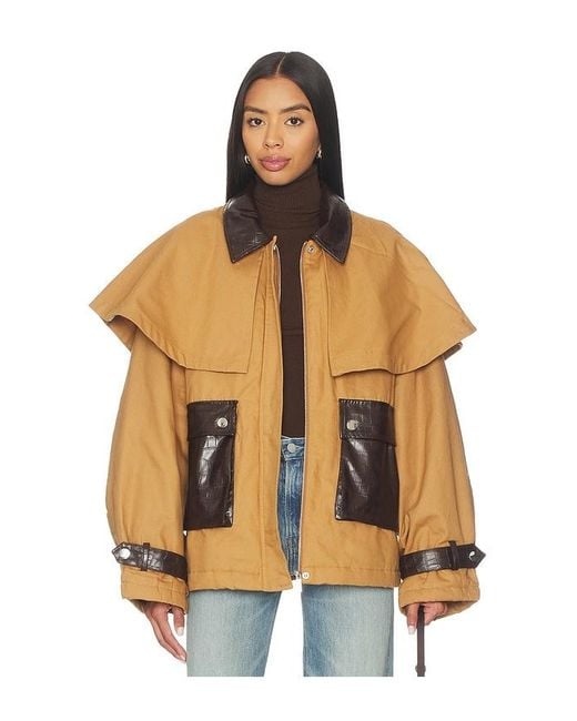 WeWoreWhat Orange Cocoon Barn Jacket