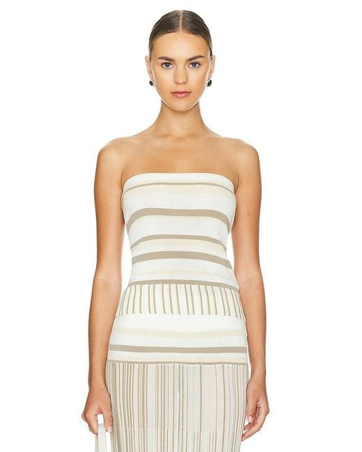 Faithfull The Brand White Trägerloses Top Citara