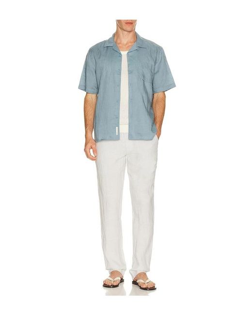Onia White Linen Trouser for men