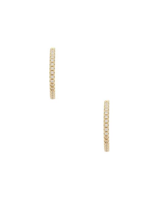 Shashi Metallic Daily Diamond Hoop Earrings