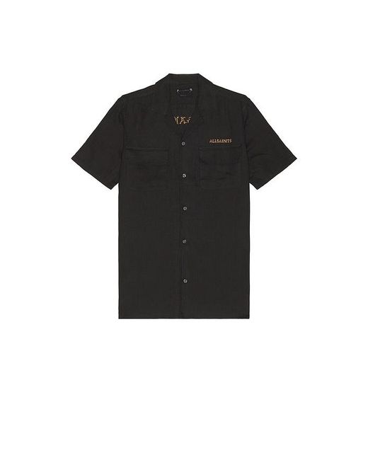 AllSaints Black Dunloe Shirt for men