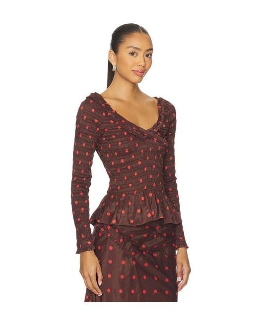 Damson Madder Suri Shirred Blouse