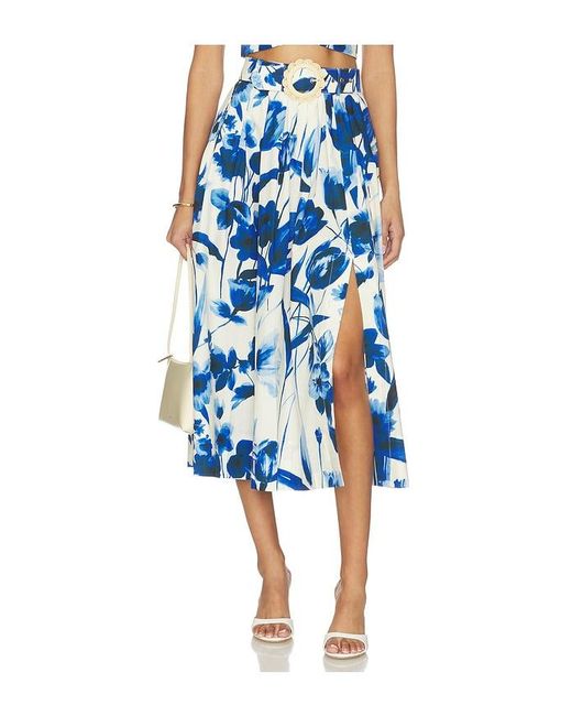 Cara Cara Blue Fielden Midi Skirt