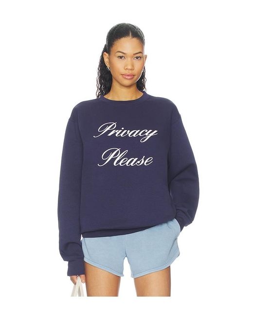 DEPARTURE Blue Privacy Please Sweatshirt