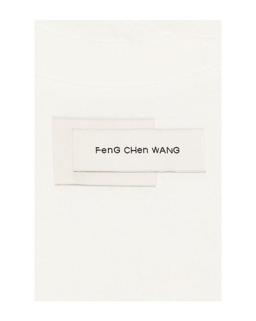 Feng Chen Wang White Deconstruction Tee for men