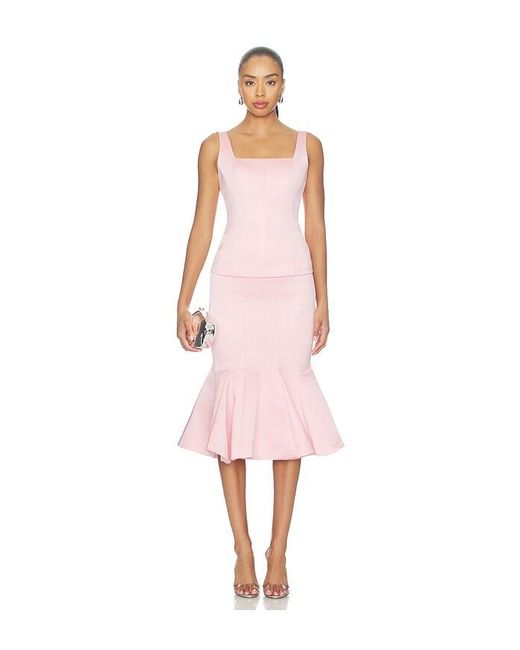 Prabal Gurung Pink Corset Seam Tank