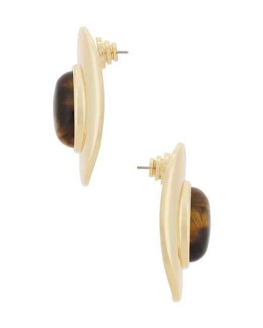 Lovers + Friends Black Gemma Stud Earrings