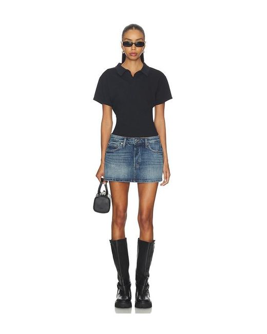 EB DENIM Blue Cherry Mini Skirt