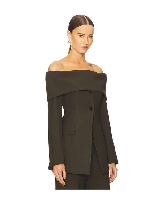 Line & Dot Black Marilla Off Shoulder Top