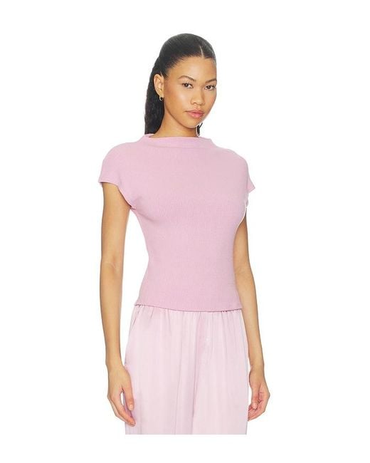 SABLYN Pink Karlie Slit Neck Tee